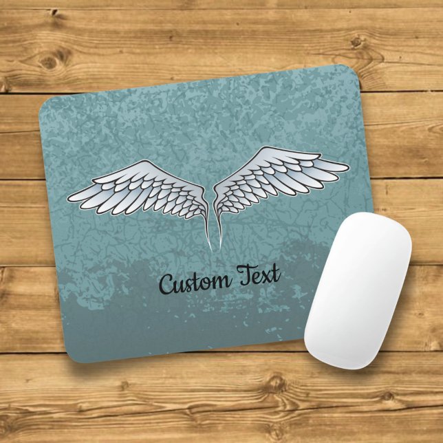 Mousepad Suporte de Mouse Asas Cinza-Azul (Criador carregado)