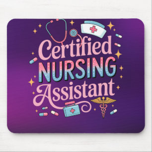 Mousepad Suporte de Mouse Auxiliar de Enfermagem Certificad