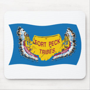 Mousepad Suporte de Mouse Bandeira Assiniboine de Fort Peck