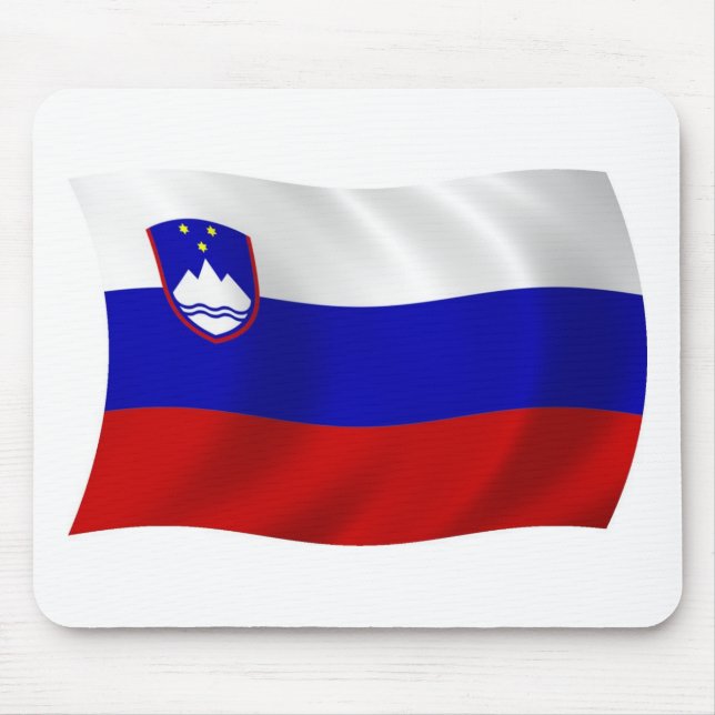Mousepad Suporte de Mouse Bandeira da Eslovênia (Frente)