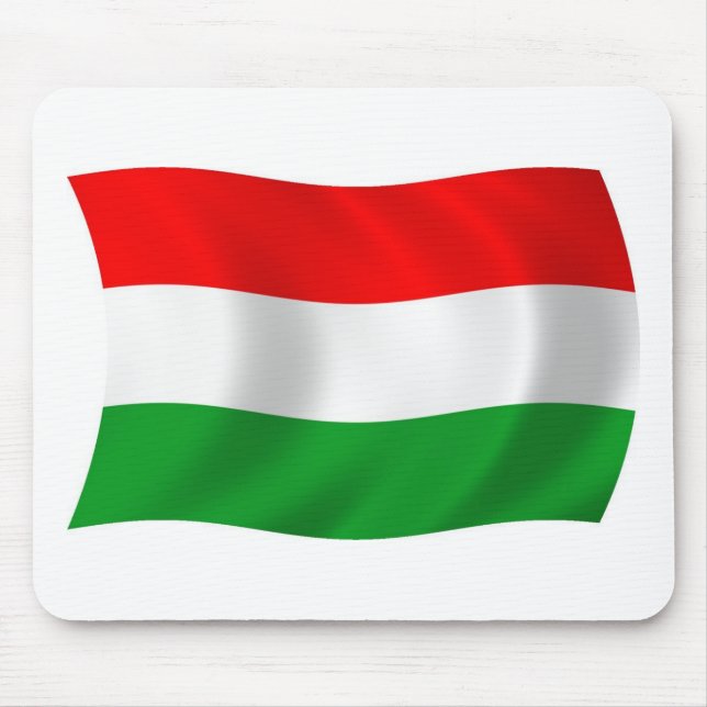 Mousepad Suporte de Mouse Bandeira da Hungria (Frente)