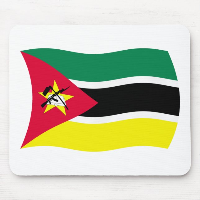 Mousepad Suporte de Mouse Bandeira de Moçambique (Frente)