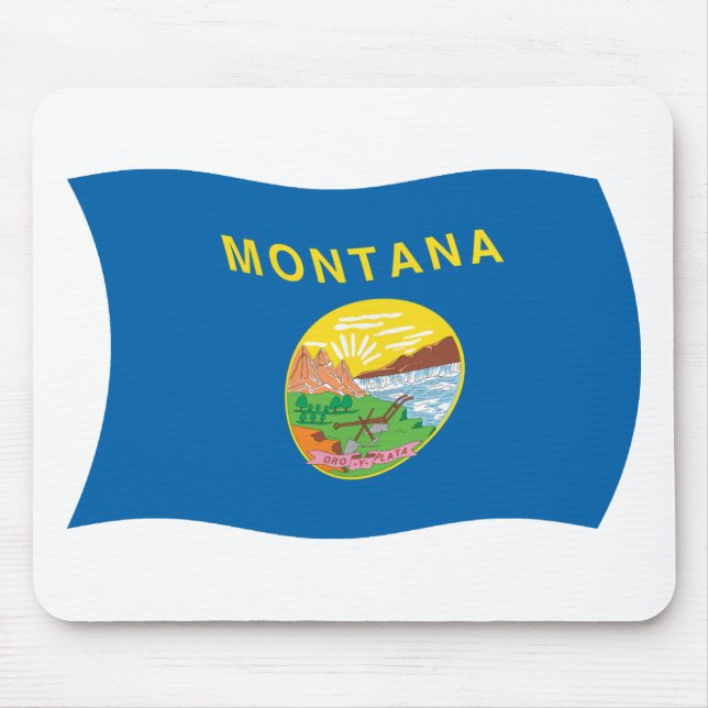 Mousepad Suporte de Mouse Bandeira de Montana (Frente)