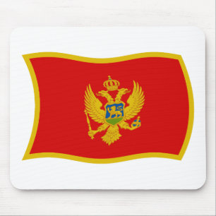 Mousepad Suporte de Mouse Bandeira de Montenegro