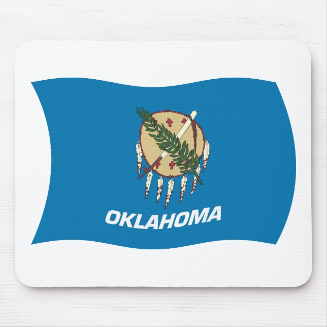 Mousepad Suporte de Mouse Bandeira de Oklahoma (Frente)