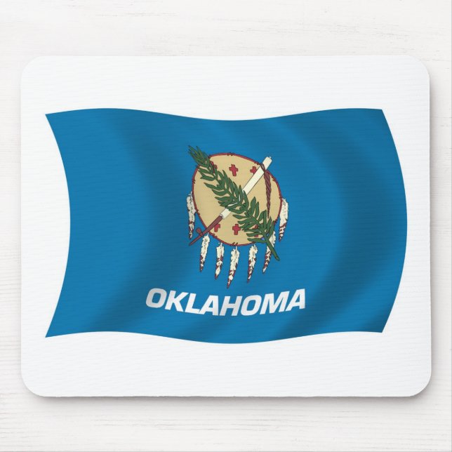 Mousepad Suporte de Mouse Bandeira de Oklahoma (Frente)