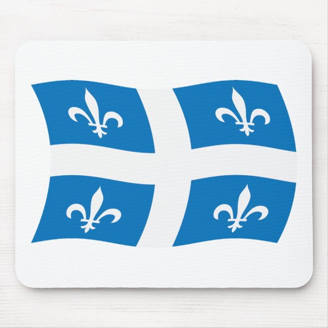 Mousepad Suporte de Mouse Bandeira de Quebec (Frente)