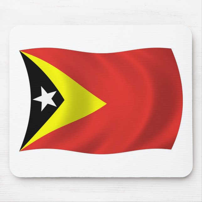 Mousepad Suporte de Mouse Bandeira de Timor-Leste (Frente)