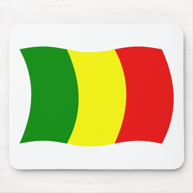 Mousepad Suporte de Mouse Bandeira do Mali (Frente)