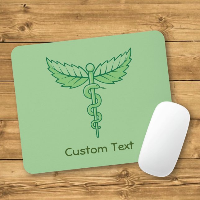 Mousepad Suporte de Mouse Caduceu com Folhas (Criador carregado)