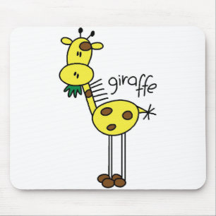 Mousepad Suporte de Mouse com Girafa em Palitinhos