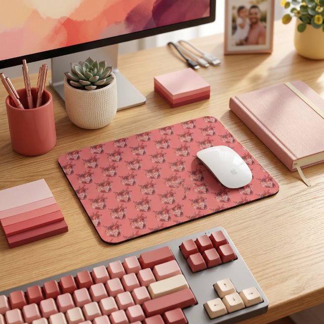 Mousepad Suporte de Mouse Corações (Criador carregado)