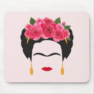 Mousepad Suporte de Mouse Coroa Floral Inspirada em Frida R