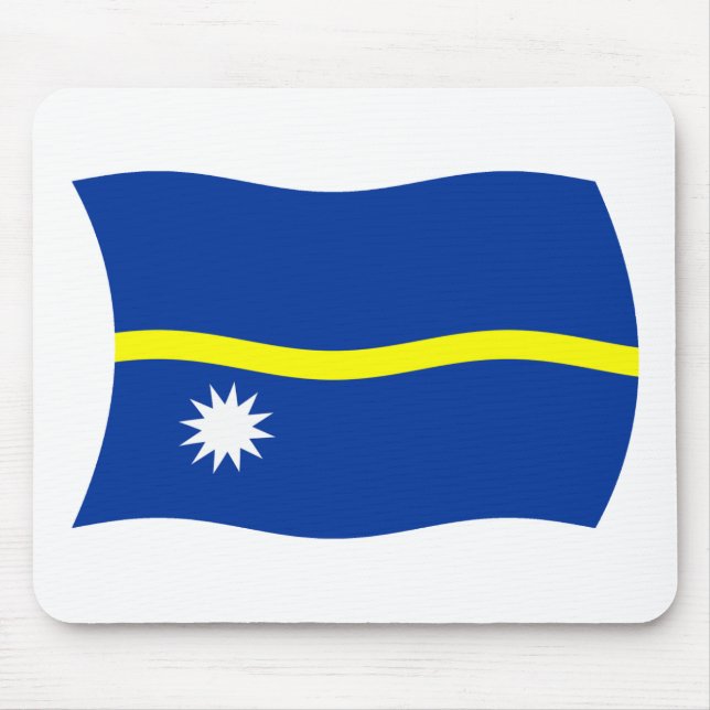 Mousepad Suporte de Mouse da Bandeira de Nauru (Frente)