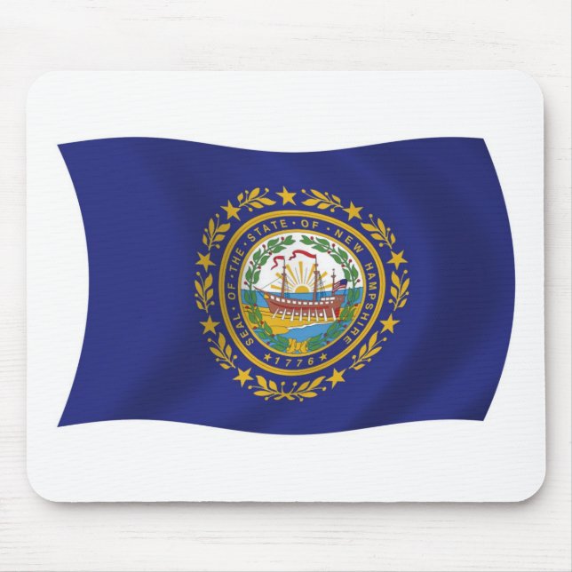 Mousepad Suporte de Mouse da Bandeira de New Hampshire (Frente)