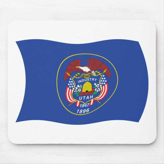 Mousepad Suporte de Mouse da Bandeira de Utah (Frente)