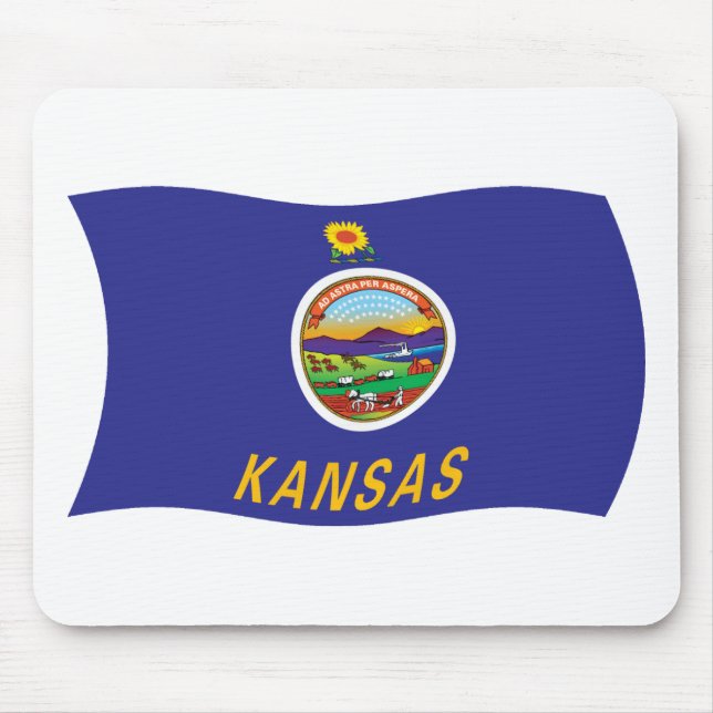 Mousepad Suporte de Mouse da Bandeira do Kansas (Frente)