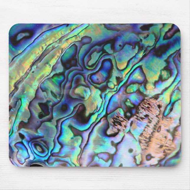 Mousepad Suporte de mouse de concha de abalone paua (Frente)