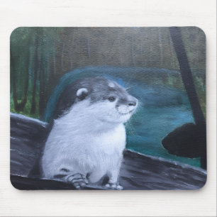 Mousepad Suporte de mouse de lontra de rio