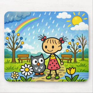 Mousepad Suporte de Mouse Dias Chuvosos
