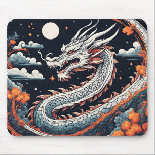 Mousepad suporte de mouse dragão noturno