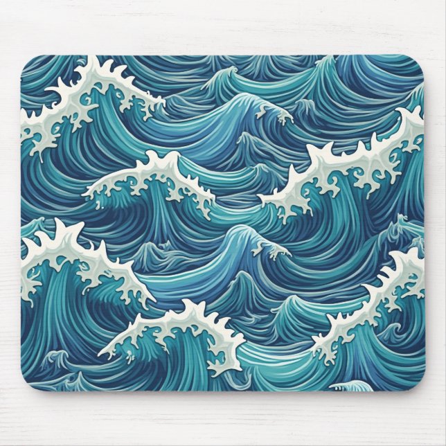 Mousepad suporte de mouse em forma de onda (Frente)
