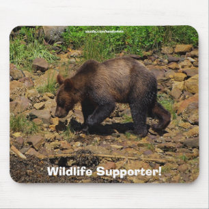Mousepad Suporte de Mouse Filhote de Urso Pardo