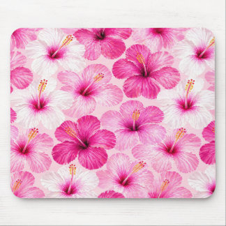 Mousepad Suporte de Mouse Flor de Hibisco Rosa