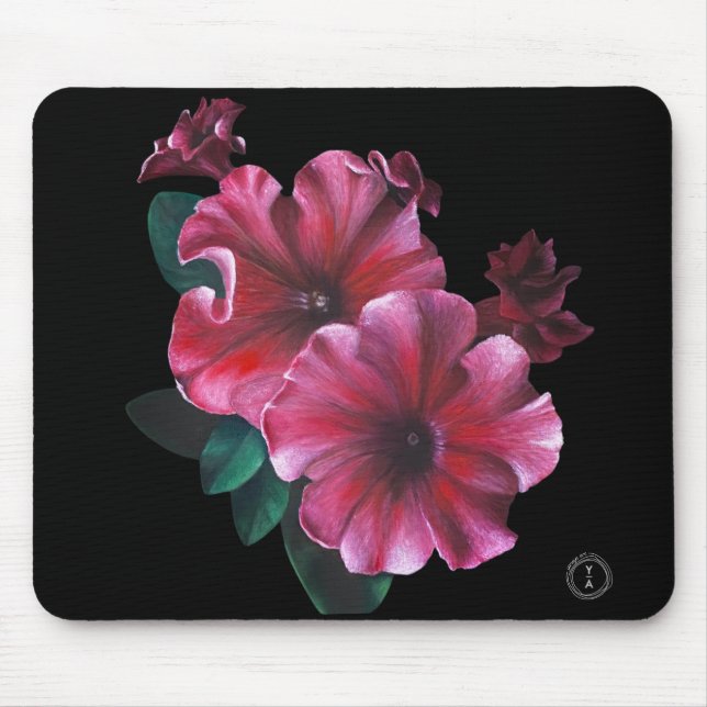 Mousepad Suporte de mouse Flor de Petúnia (Frente)