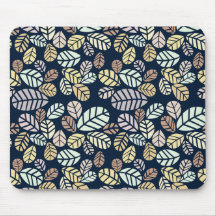 Suporte de Mouse Folhas Pastel