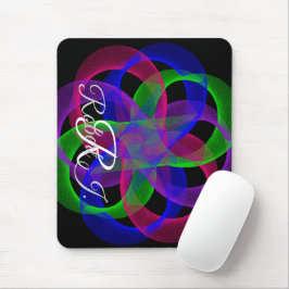 Mousepad Suporte de Mouse Geométrico com Malha de Duplo Laç