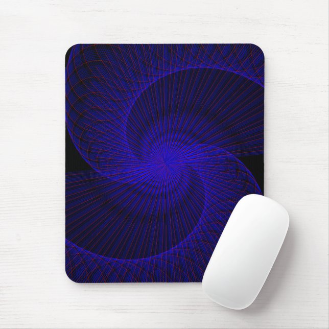 Mousepad Suporte de Mouse Geométrico Duplo Funil Top Down (Com mouse)