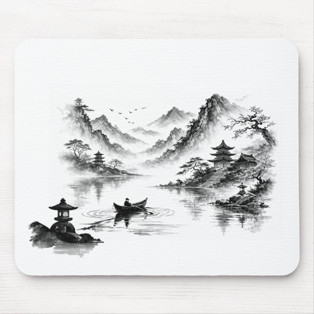 Mousepad Suporte de Mouse Lago Nebuloso 2 (Frente)