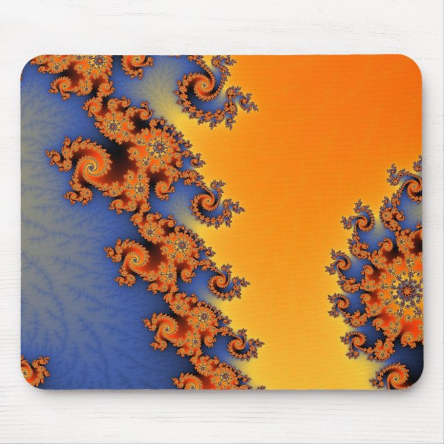 Mousepad Suporte de Mouse Linhas Quentes Frias (Frente)