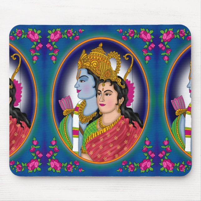 Mousepad Suporte de Mouse Lord SitaRam (Frente)