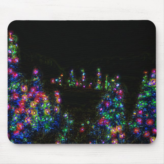 Mousepad Suporte de Mouse Luzes de Árvore (Frente)