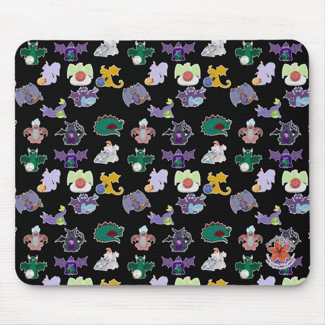 Mousepad Suporte de Mouse Pedras Preciosas e Dragões (Frente)