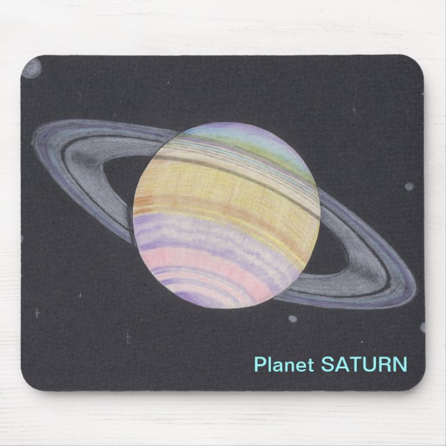 Mousepad Suporte de mouse Planeta SATURNO (Frente)