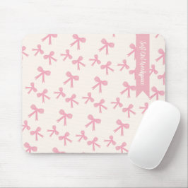 Mousepad Suporte de Mouse Sonhos com Laço Rosa