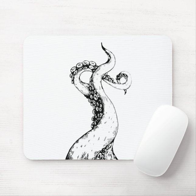 Mousepad suporte de mouse tentáculos de polvo (Com mouse)