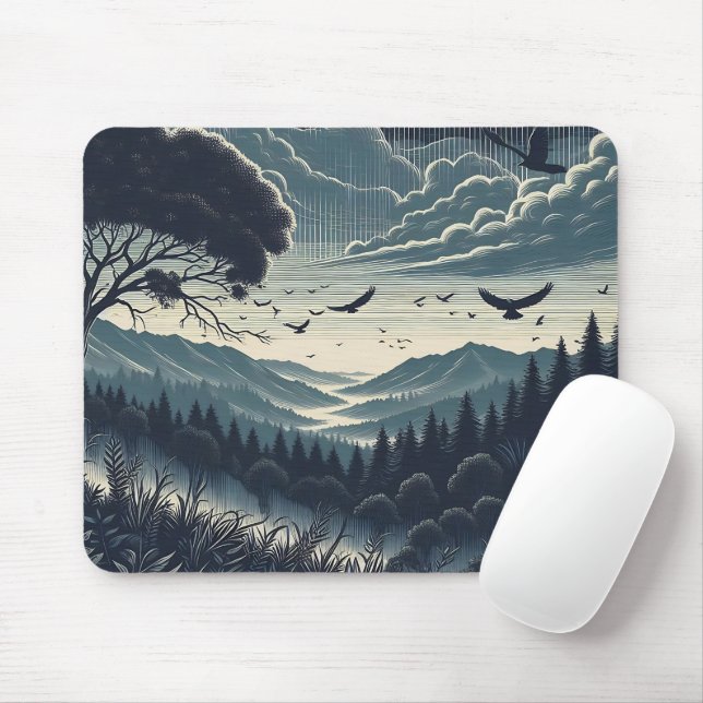 Mousepad Suporte de Mouse Vale da Meia-Noite (Com mouse)