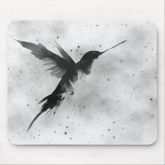 Mousepad SUPORTE DE RATO BEija-FLOR E ESTRELAS PRETAS