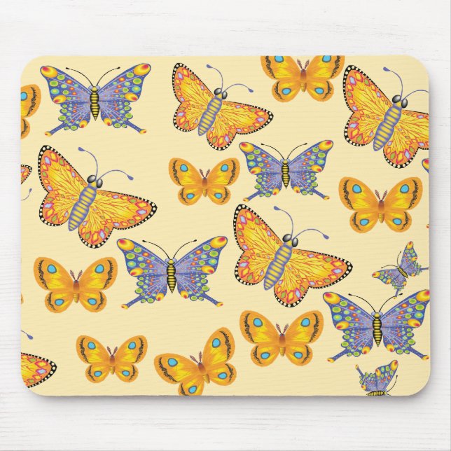Mousepad Suporte de Rato Borboletas (Frente)