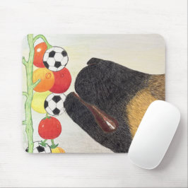 Mousepad Suporte de rato de cachorro e tomates