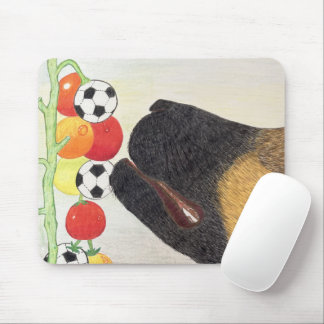 Mousepad Suporte de rato de cachorro e tomates