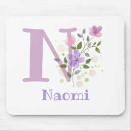 Mousepad Suporte de Rato Inicial Plus Nome & Desenho de Flo