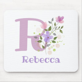 Mousepad Suporte de Rato Inicial Plus Nome & Desenho de Flo