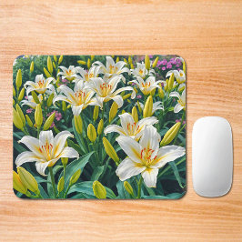 Mousepad Suporte de Rato Lírios Brancos