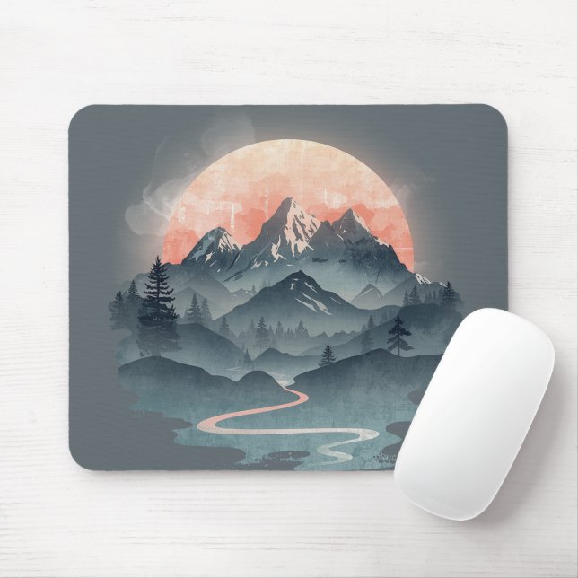 Mousepad Suporte de Rato Moderno Único Tendência Brandy (Com mouse)