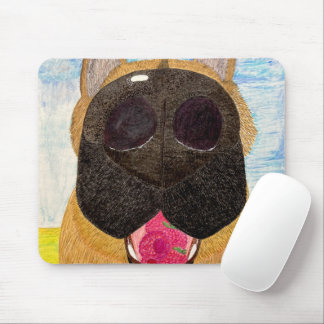 Mousepad Suporte de rato nariz de cachorro e framboesas